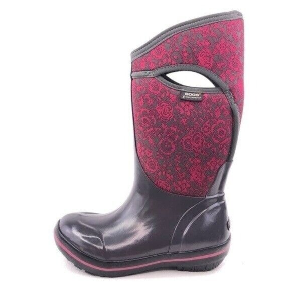 Bogs Plimsoll Quilted Floral High Rain Boots 6 - Picture 1 of 12